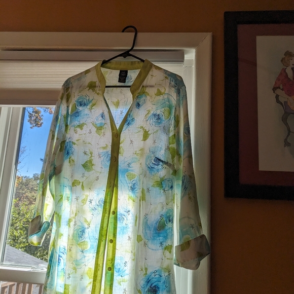 Tropical and Cool Linen Jacket/Shirt - Picture 4 of 8